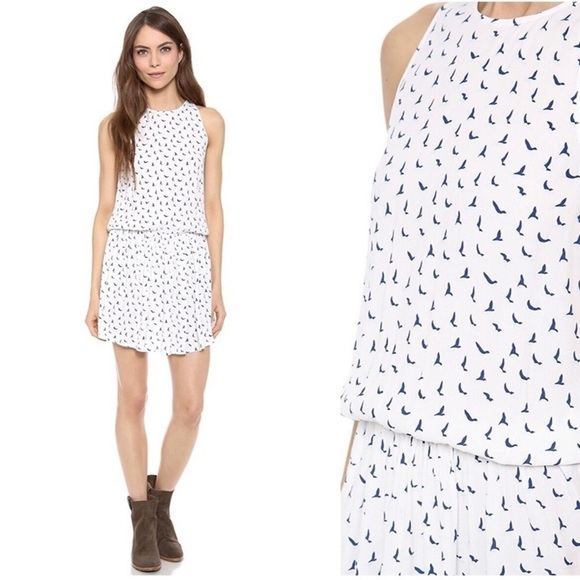 Joie Brunhilde Bird Print Dress - Picture 1 of 8